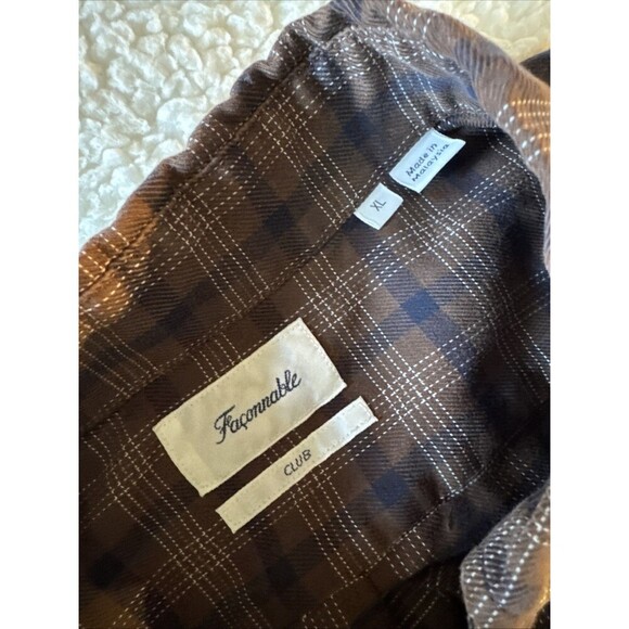 FACONNABLE Brown Long Sleeve "Club" Shirt Men's Size XL - Picture 2 of 9